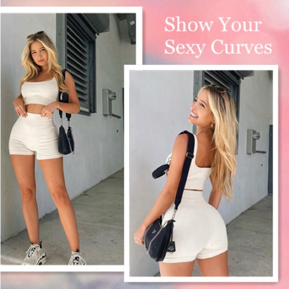 New! Missing tag Women Seamless Crop Tops Leggings Matching 2 Pieces
